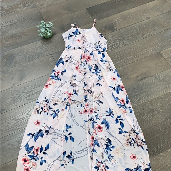 🍁Long open front dress with shorts - Picture 2 of 8